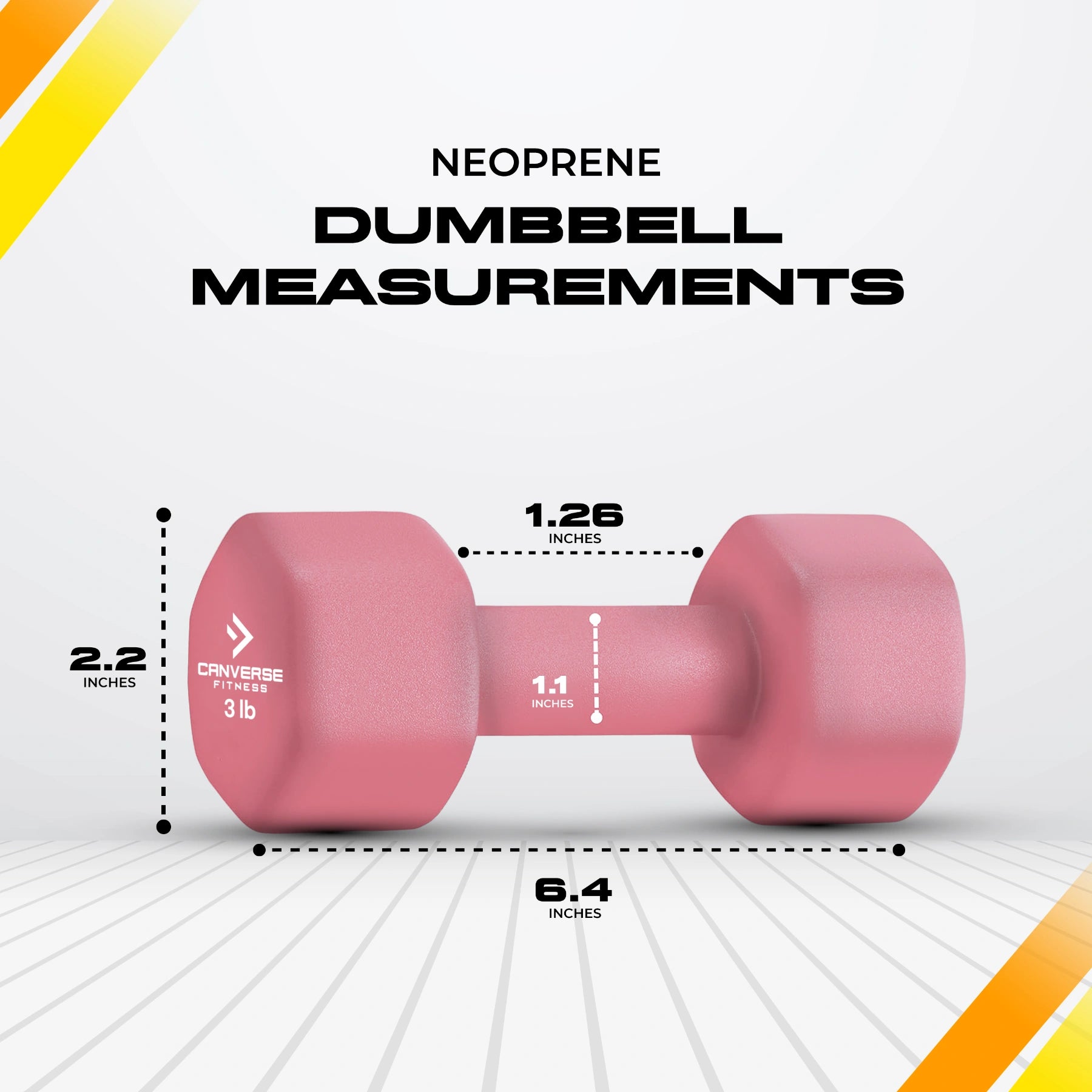 Neoprene Dumbbell Set - 3 LBs