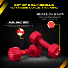 Neoprene Dumbbell Set - 8 LBs