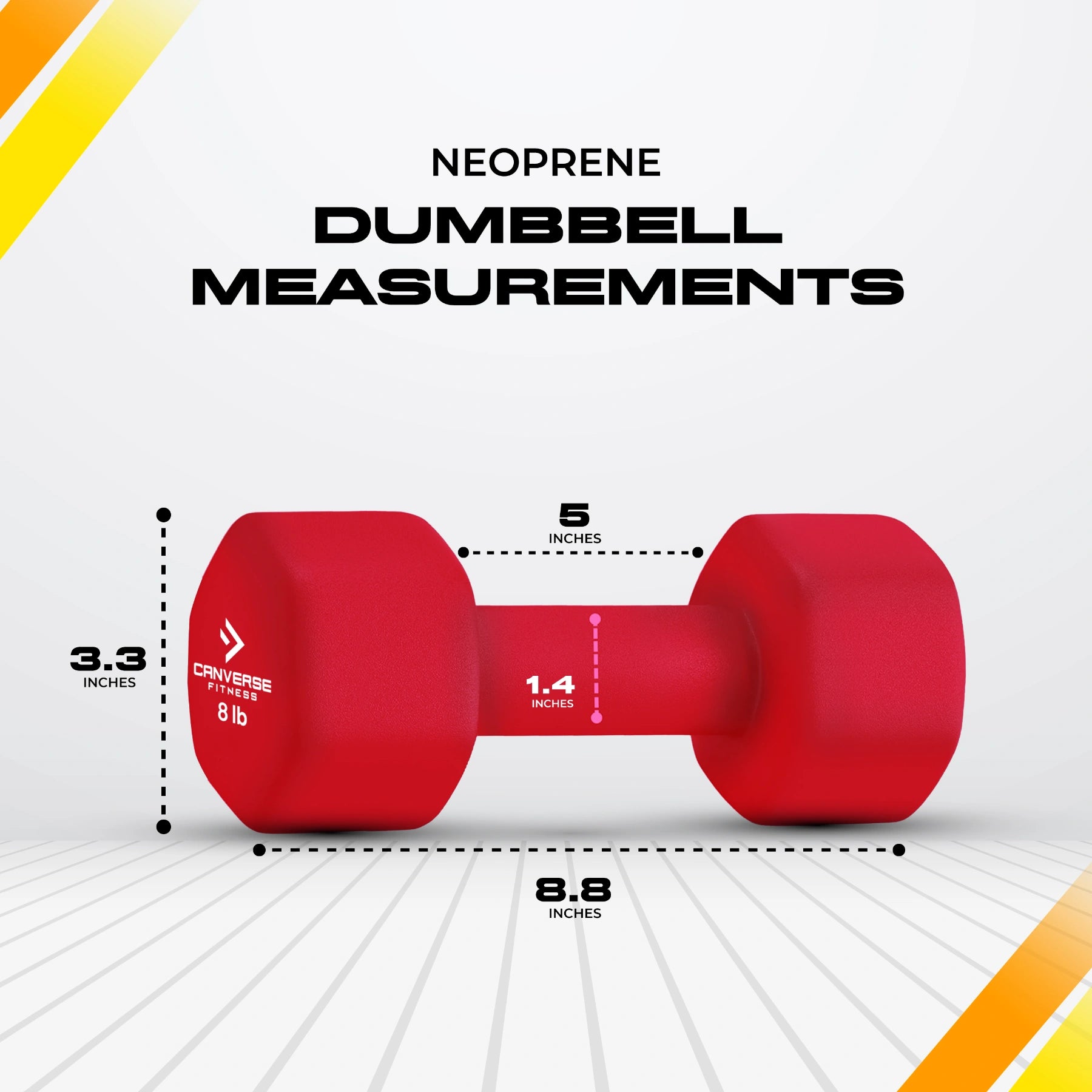 Neoprene Dumbbell Set - 8 LBs