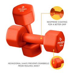 Neoprene Dumbbell Set - 10 LBs